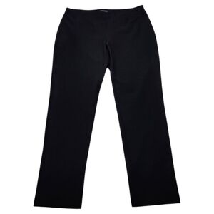 EILEEN FISHER Stretch Crepe High Waisted Slim Ankle Pant Sz Small Black